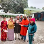 हल्दुचौड़ में अयोध्या से आये राम मंदिर के पूजित अक्षत कलश पहुंचे घर-घर..